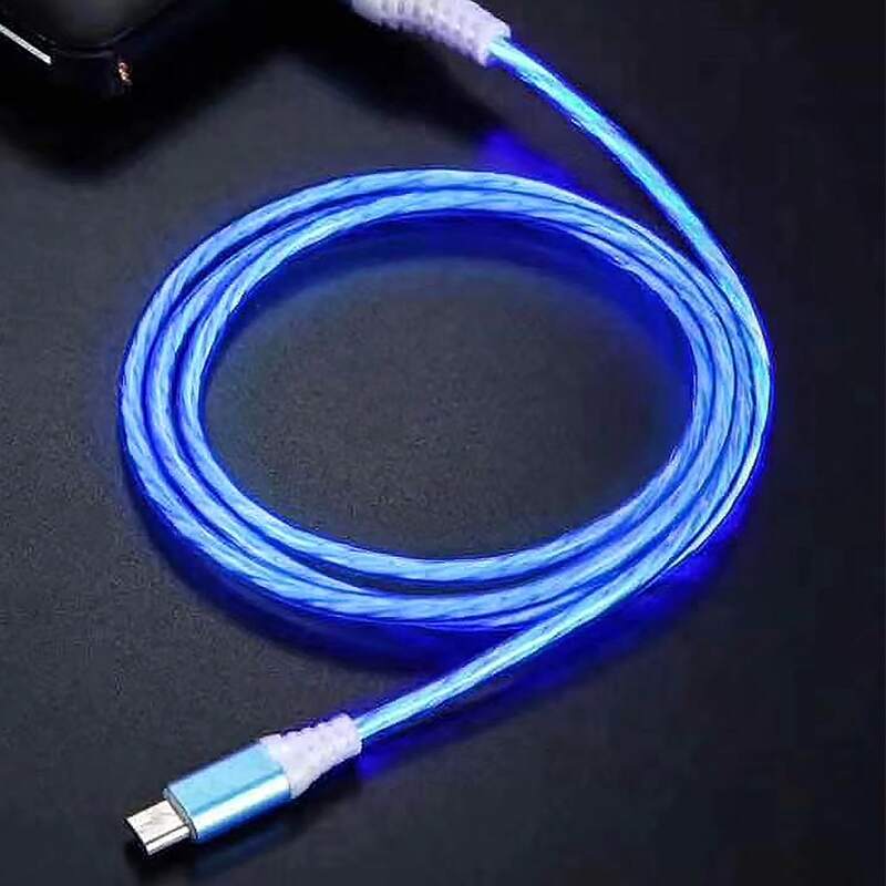 

1pc LED Type C Phone Data Cable, Blue