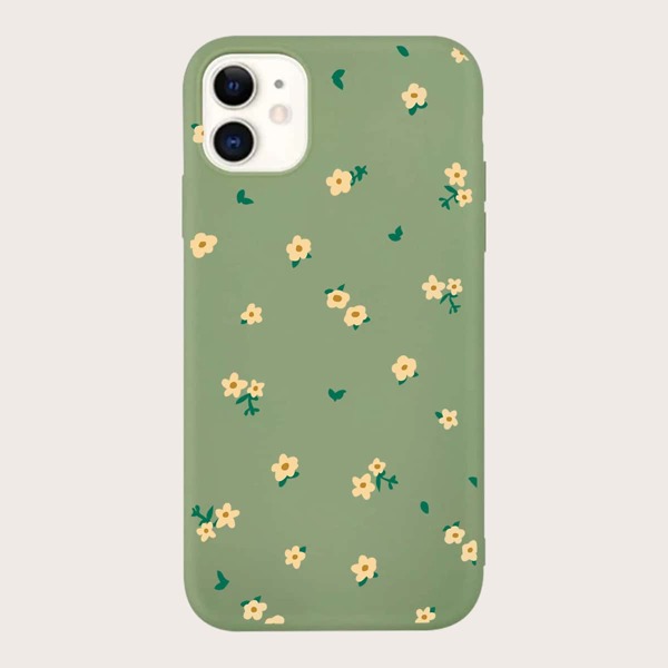 

Flower Print Phone Case, Yellow