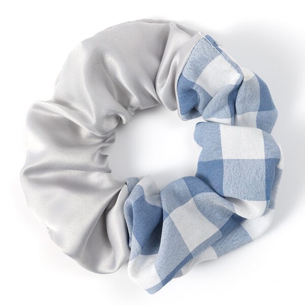 

1pc Plaid Print Scrunchie, Multicolor