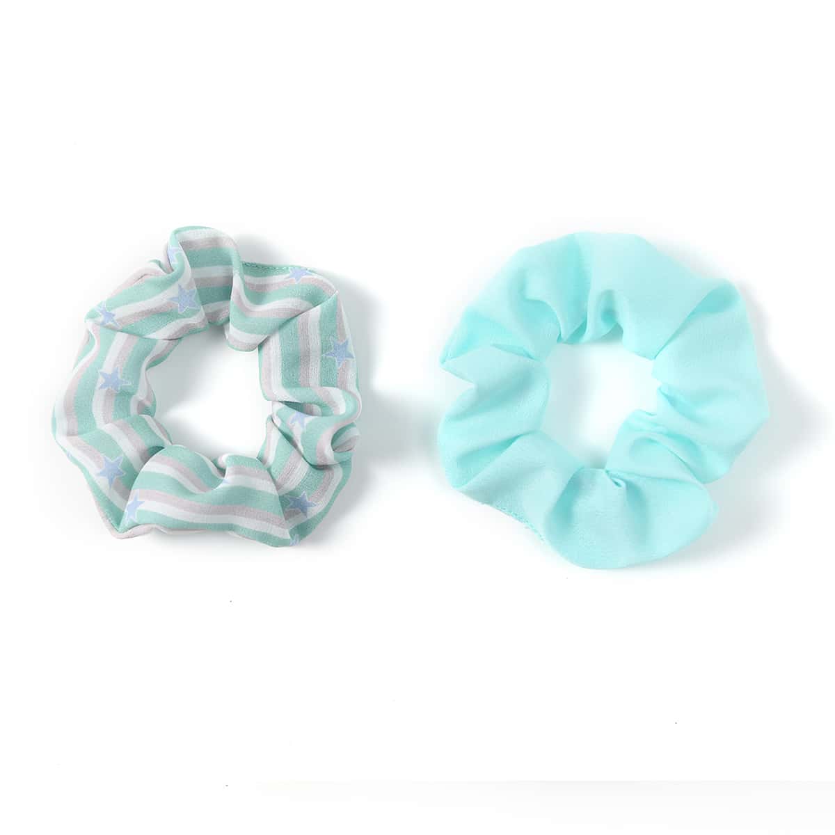 

2pcs Striped Scrunchie, Multicolor