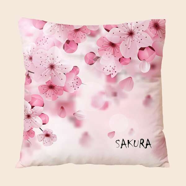 

1pc Floral Cushion Cover Without Filler, Multicolor