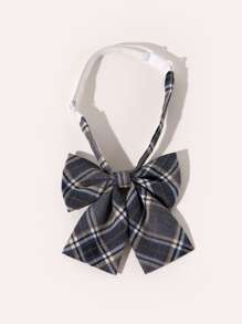 Bow Knot Decor Fake Tie - Grey - View 2