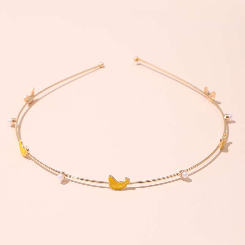 

Faux Pearl & Banana Decor Hair Hoop, Multicolor