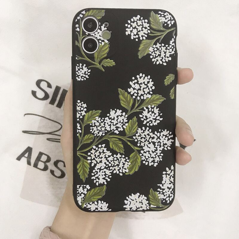 

Flower Pattern Phone Case, Black