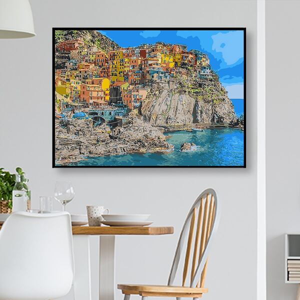 

House Pattern Diamond Painting Without Frame, Multicolor