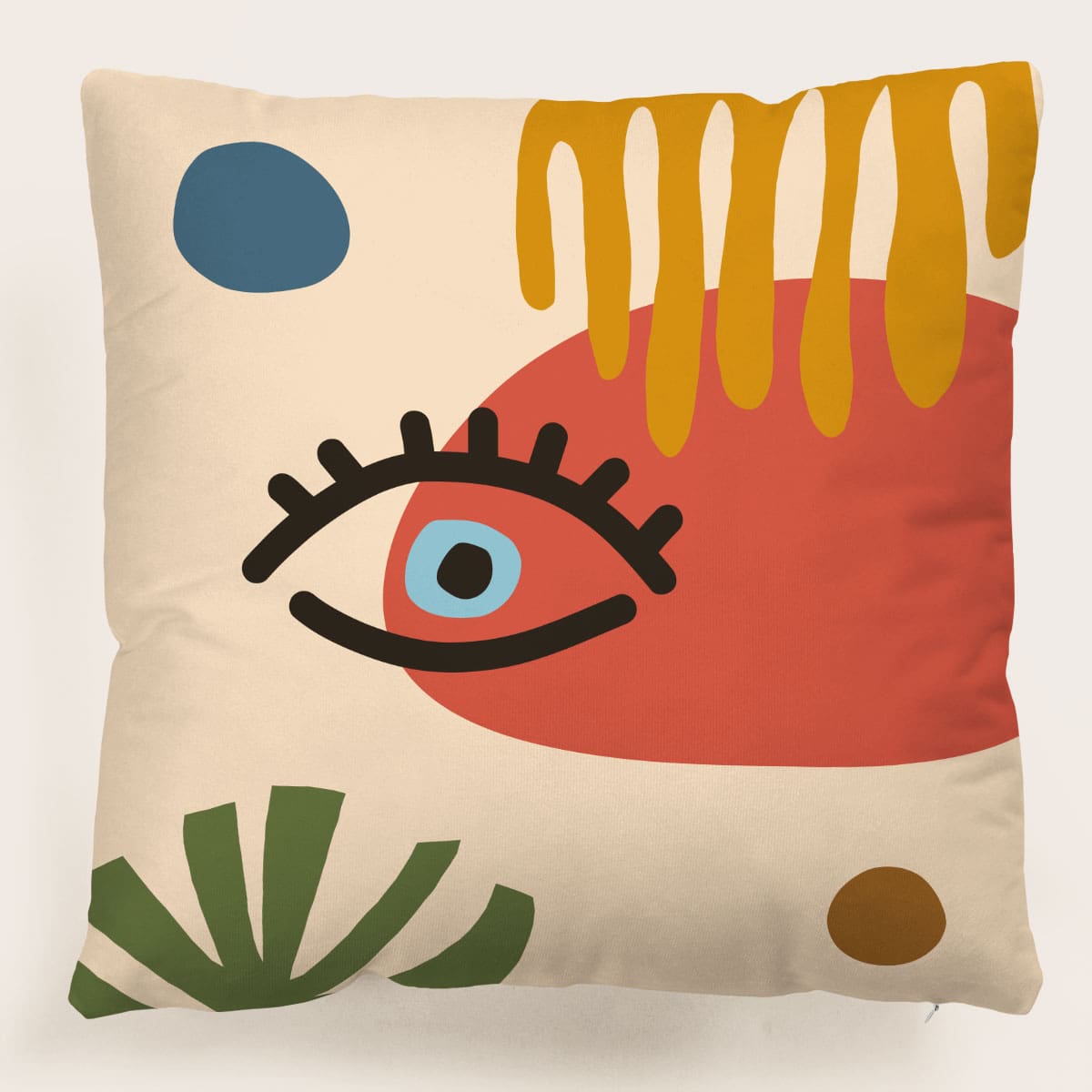 

Eye Print Cushion Cover Without Filler, Multicolor