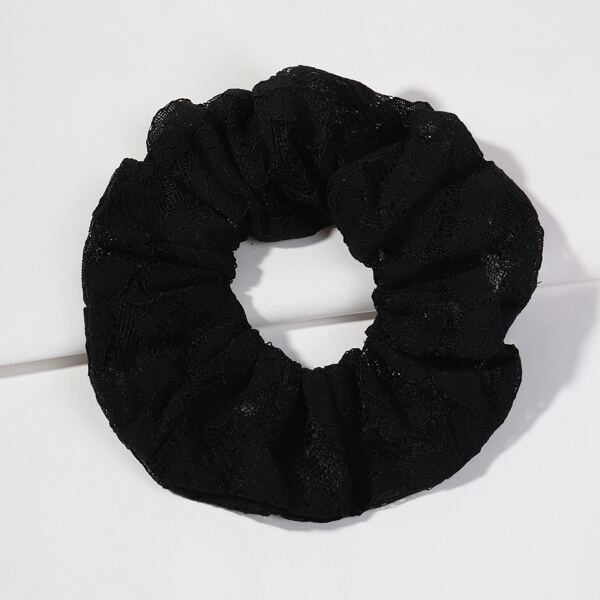 

Minimalist Solid Scrunchie, Black