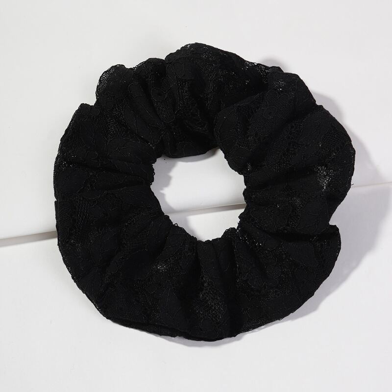 

Minimalist Solid Scrunchie, Black