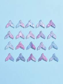 20入組美人魚尾巴形狀DIY吊墜首飾類 - 淡紫色 - 查看 1