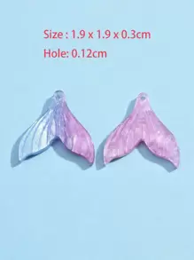 20入組美人魚尾巴形狀DIY吊墜首飾類 - 淡紫色 - 查看 4