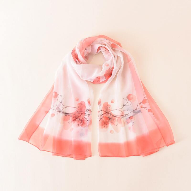 

Floral Print Scarf, Pink