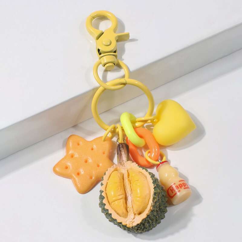

Simulation Food Charm Keychain, Multicolor