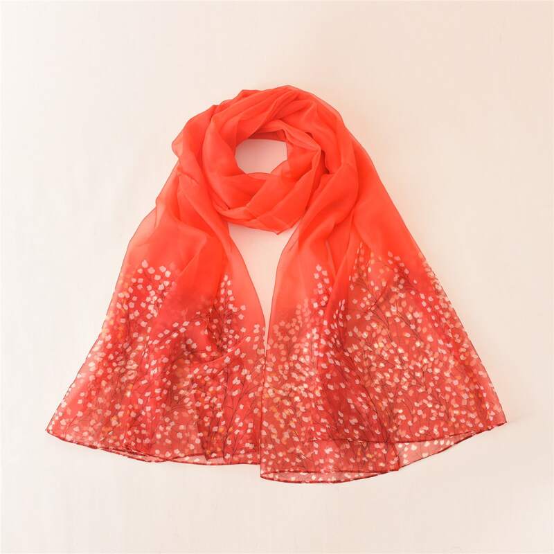 

Plant Pattern Scarf, Red