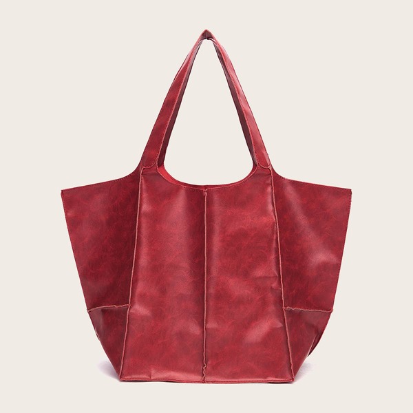 

Solid Tote Bag, Burgundy