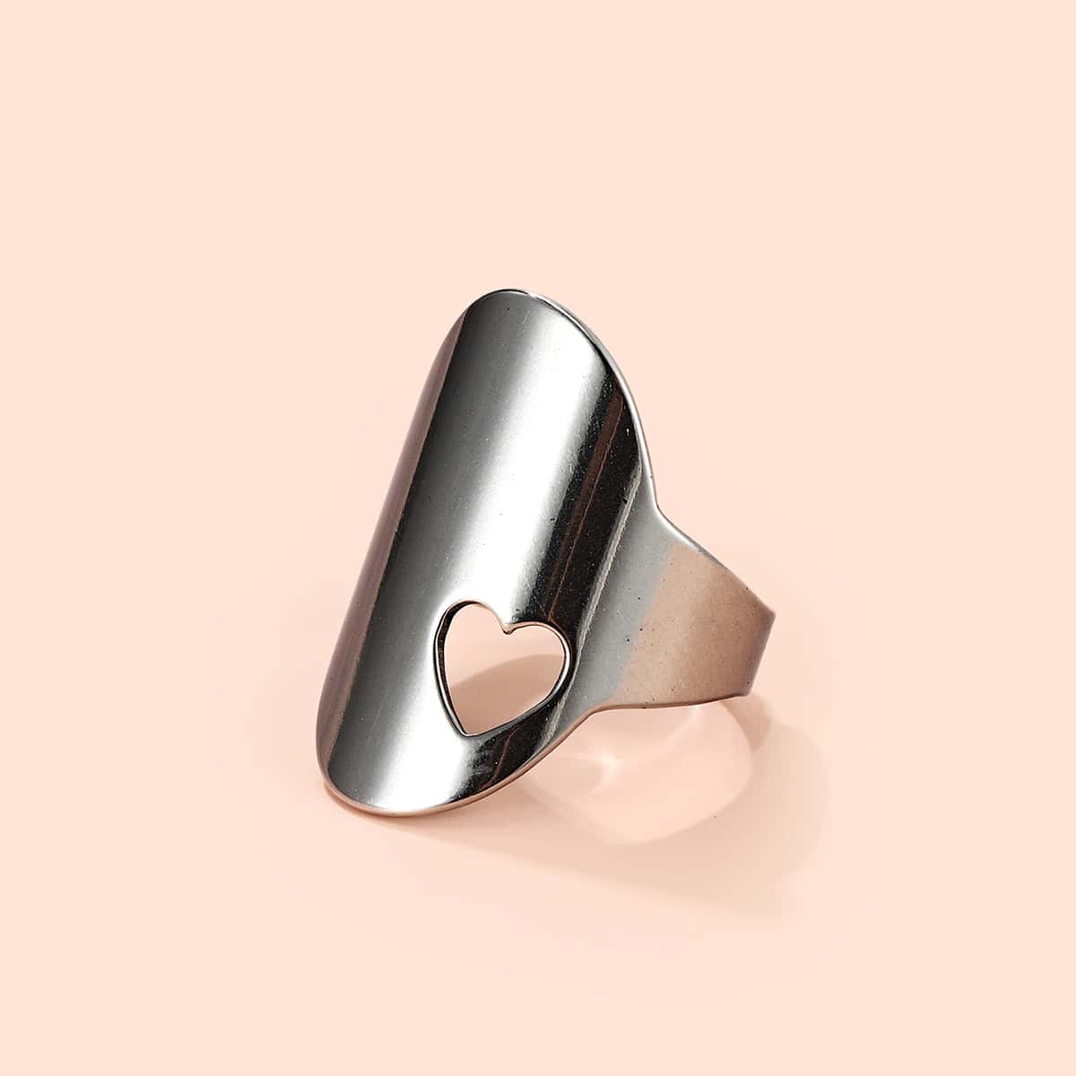 

Heart Design Ring, Silver