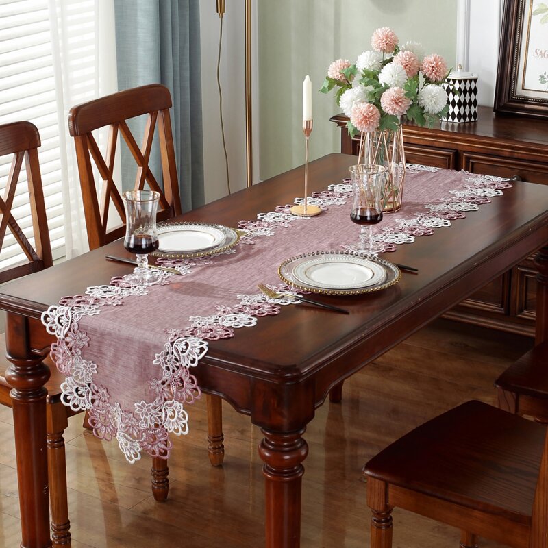 

Embroidery Detail Table Runner, Multicolor