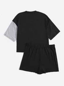 de dos tonos Camiseta & Shorts - Multicolor - Ver 2