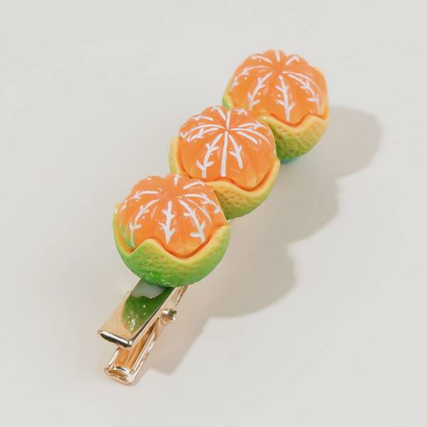 

Fruit Decor Hair Clip, Orange