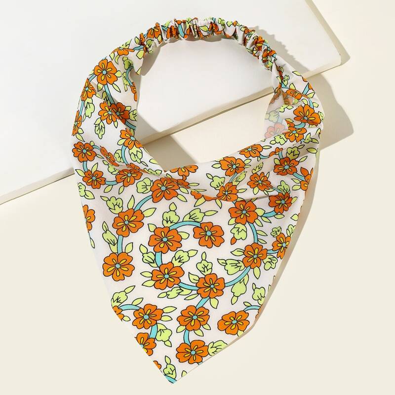 

Flower Print Hair Band, Multicolor
