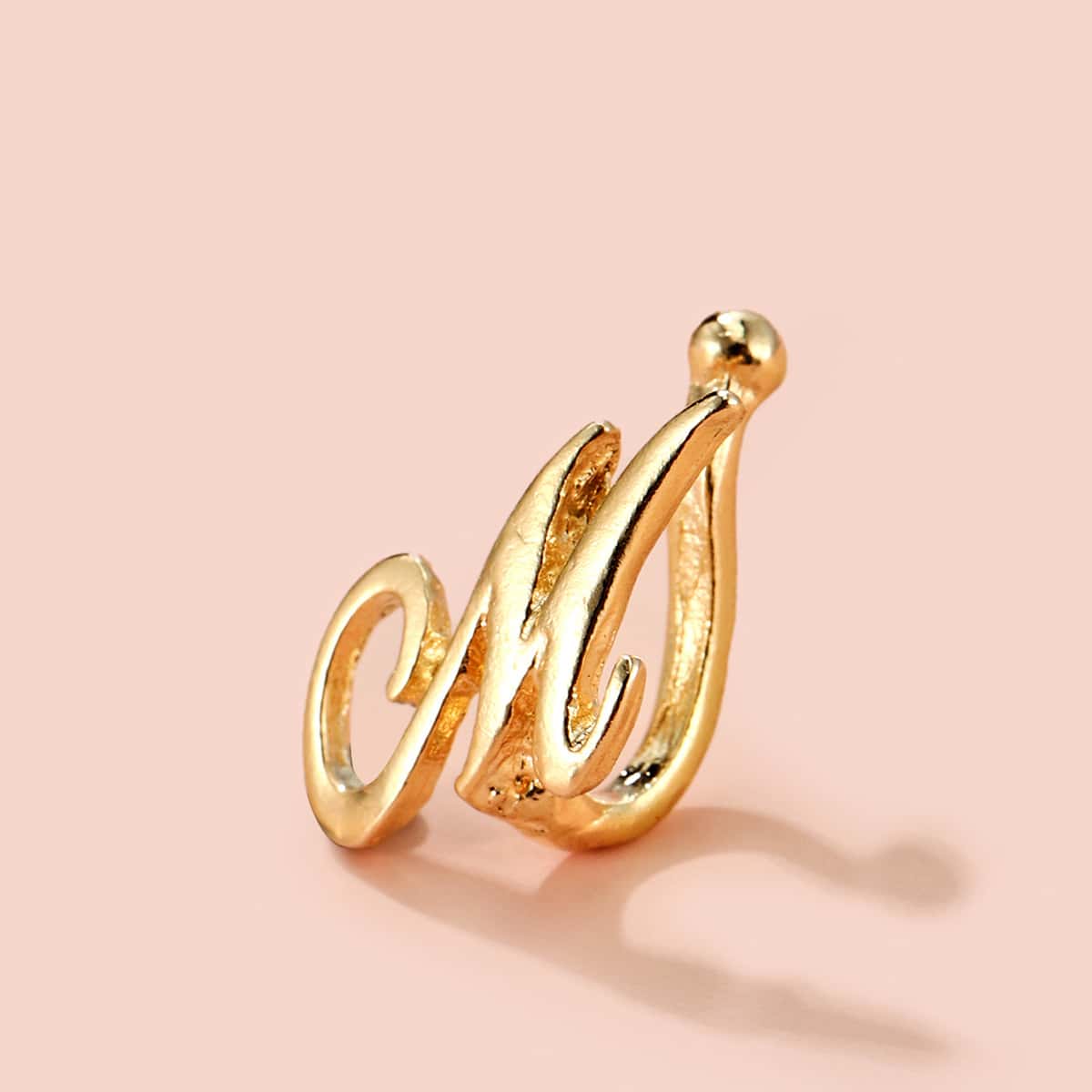 

Letter Design Nose Ring, Gold