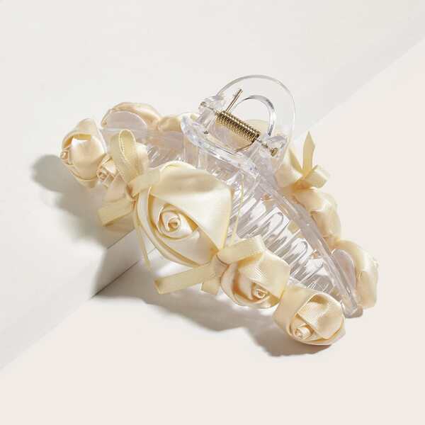 

Flower Decor Hair Claw, Yellow