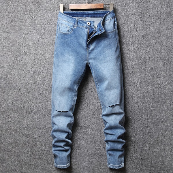 

Men Washed Ripped Jeans, Light wash