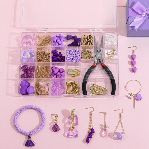 

1box DIY Jewelry Accessories, Purple