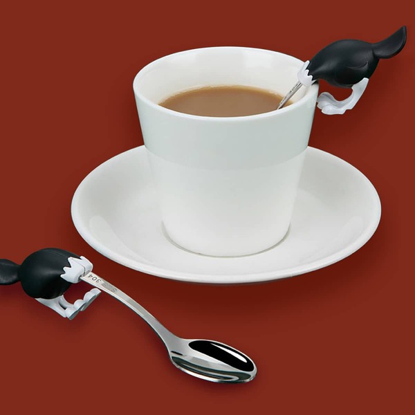 

1pc Cartoon Design Coffee Spoon, Silver