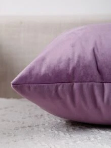 Miater 1pc Velvet Cushion Cover Without Filler - Mauve Purple - View 3