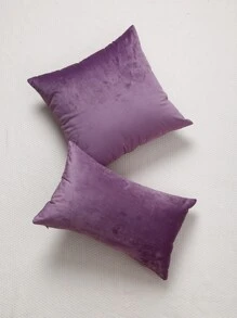 Miater 1pc Velvet Cushion Cover Without Filler - Mauve Purple - View 4