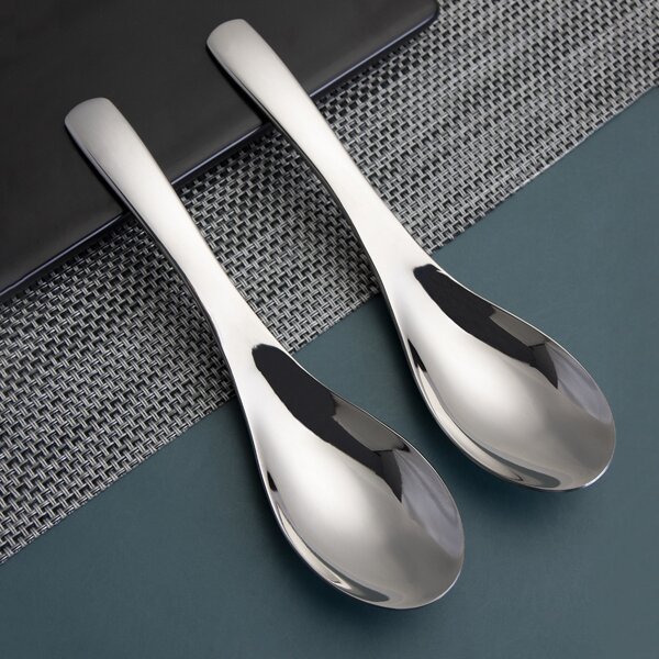 

2pcs Stainless Steel Spoon, Silver