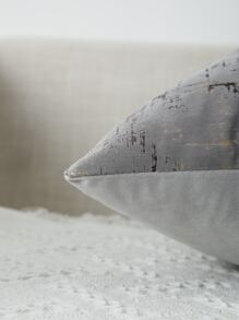 Miater Metallic Velvet Cushion Cover Without Filler, Simple Throw Pillow Case, For Sofa, Living Room - Grey - View 3