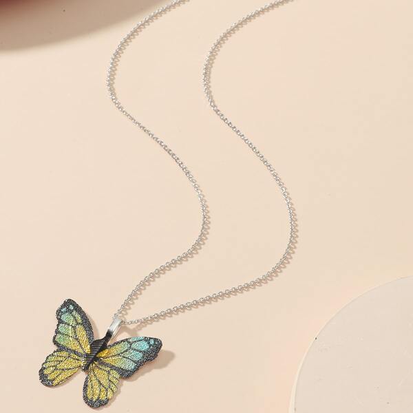 

Butterfly Charm Necklace, Multicolor