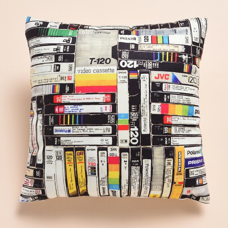 

Audio Tape Print Cushion Cover Without Filler, Multicolor