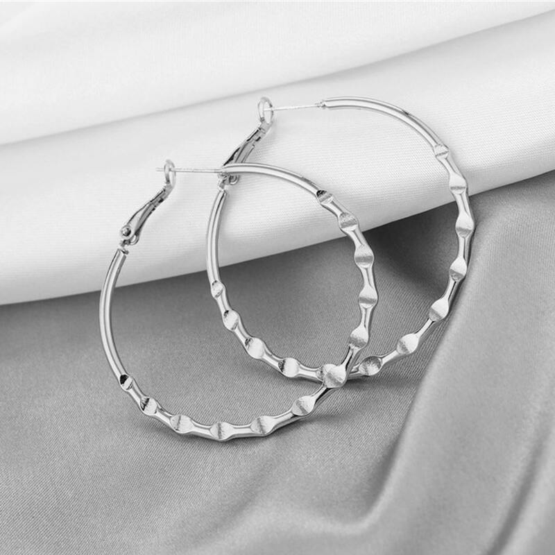 

Minimalist Hoop Earrings, Silver