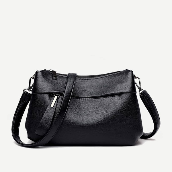 

Solid Crossbody Bag, Black