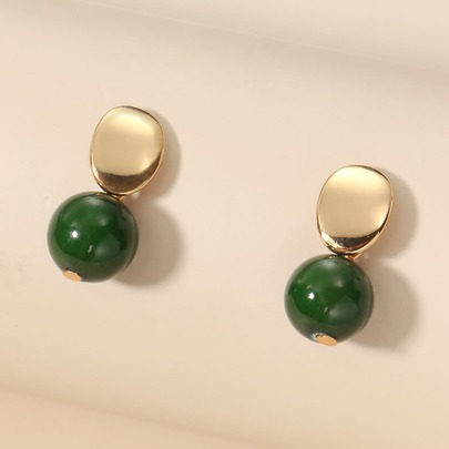 Stone Decor Drop Earrings