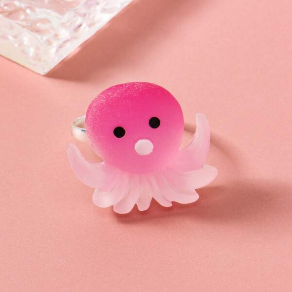 

Cartoon Octopus Decor Ring, Pink