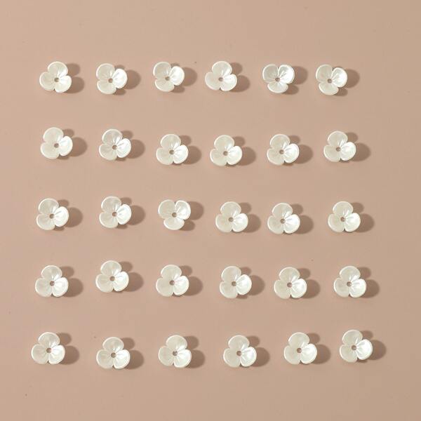 

200pcs Flower DIY Jewelry Accessory, White