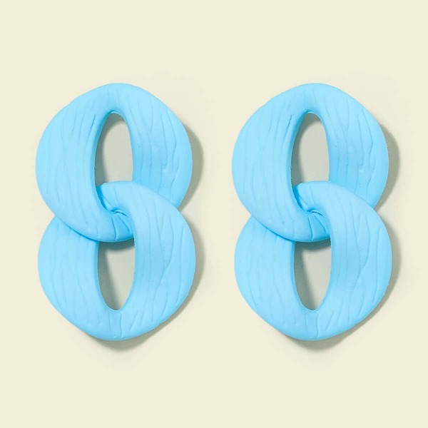

Hollow Out Drop Earrings, Baby blue