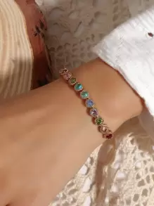 Vòng tay Khối Zirconia  Trang trí - Nhiều màu - Xem 1