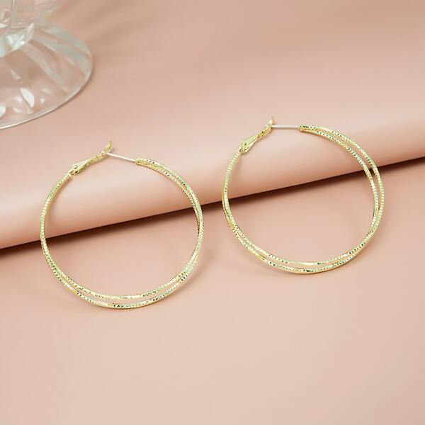 

Solid Hoop Earrings, Gold