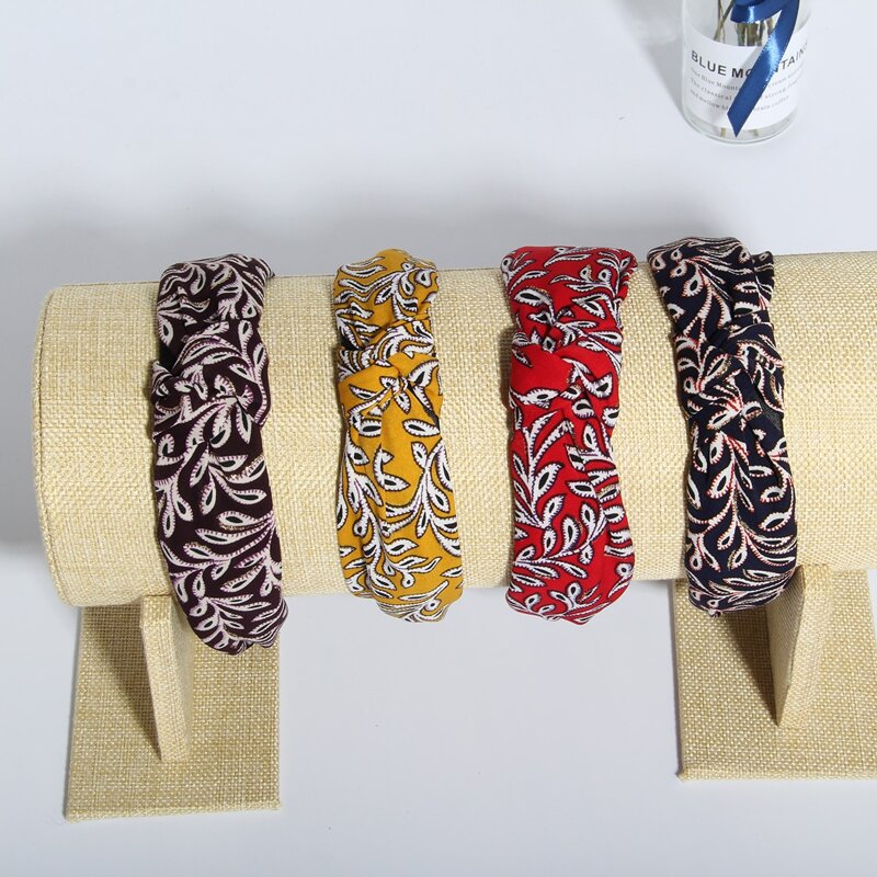 

4pcs Graphic Knot Headband, Multicolor