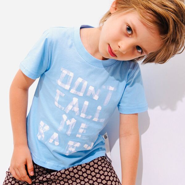 

Toddler Boys Slogan Graphic Tee, Baby blue
