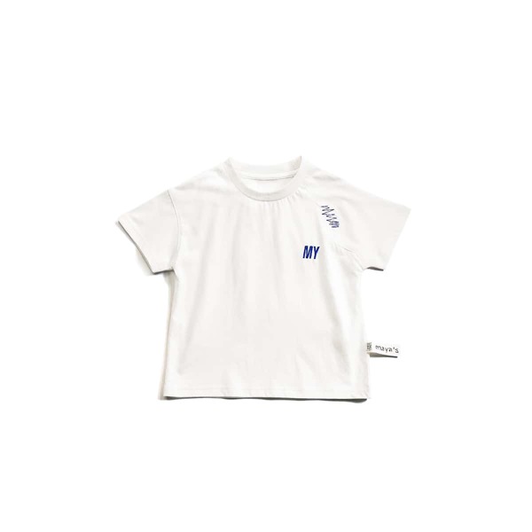 

Toddler Boys Letter Embroidery Tee, White