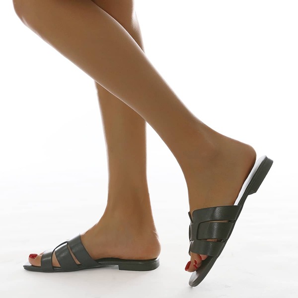 

Minimalist Slide Sandals, Black