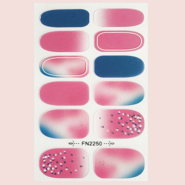 

1sheet Ombre Nail Sticker, Multicolor