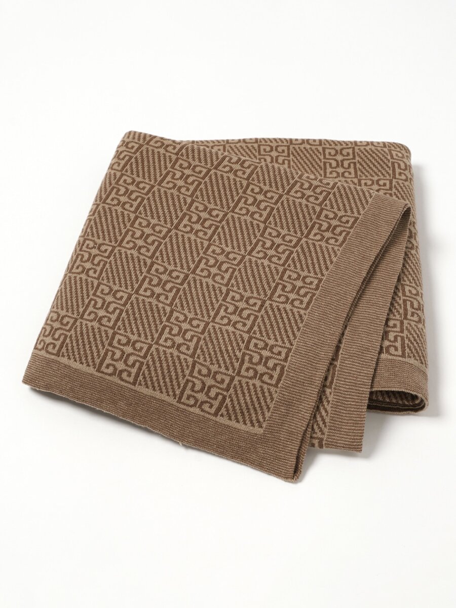 Baby Knit Blanket Love Valentine - Coffee Brown - View 1