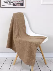 Baby Knit Blanket Love Valentine - Coffee Brown - View 2