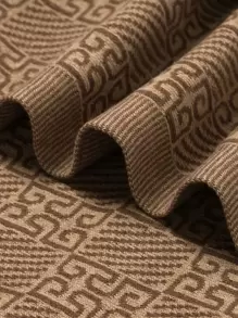 Baby Knit Blanket Love Valentine - Coffee Brown - View 3